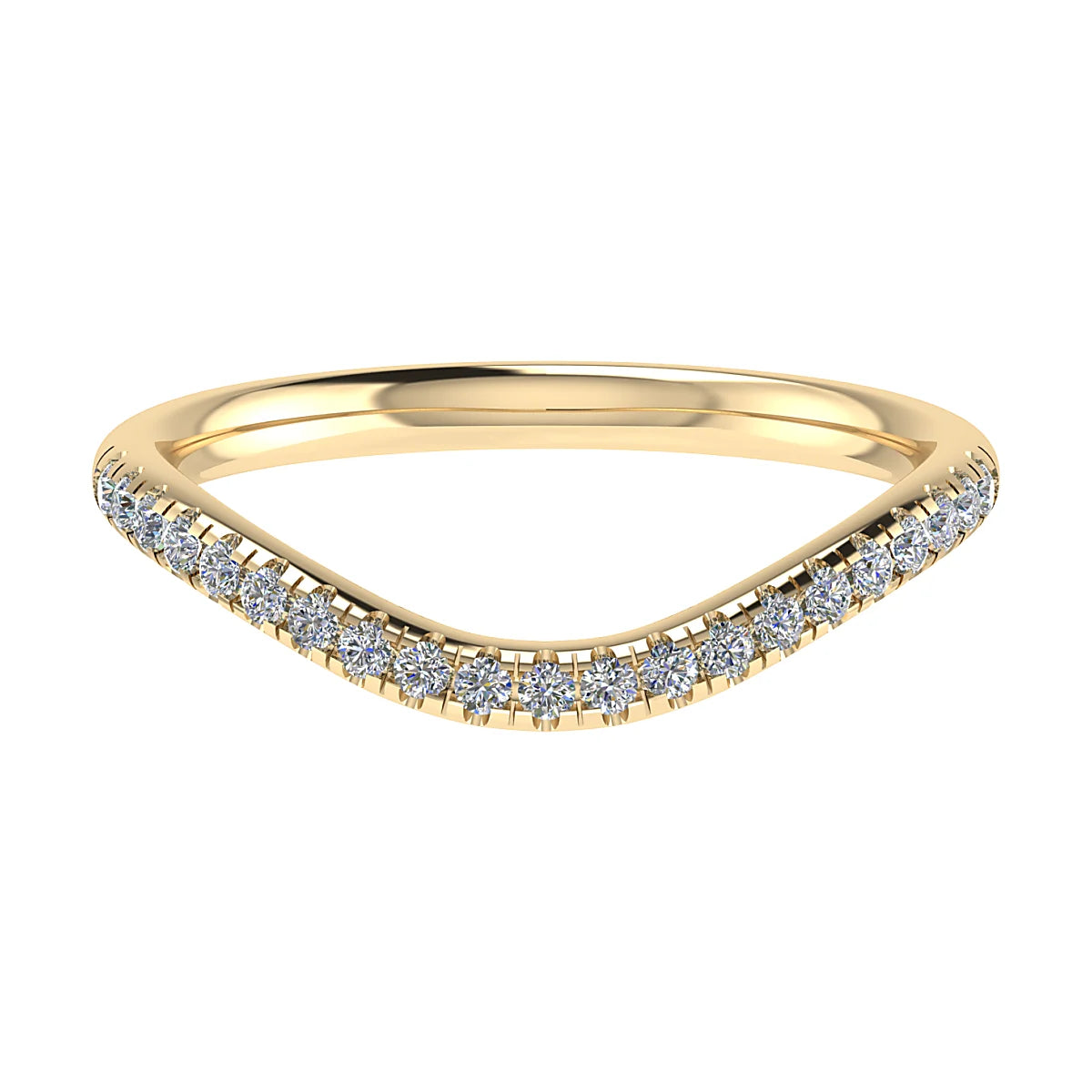 CURVED DIAMOND SET WEDDING ETERNITY RING