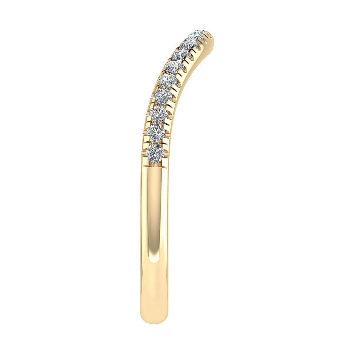 CURVED DIAMOND SET WEDDING ETERNITY RING