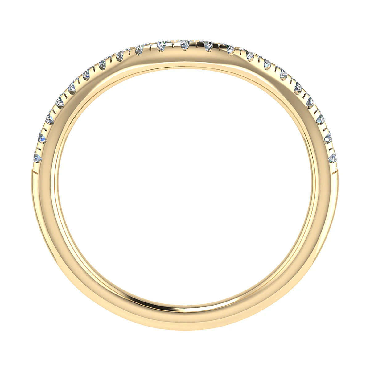 CURVED DIAMOND SET WEDDING ETERNITY RING