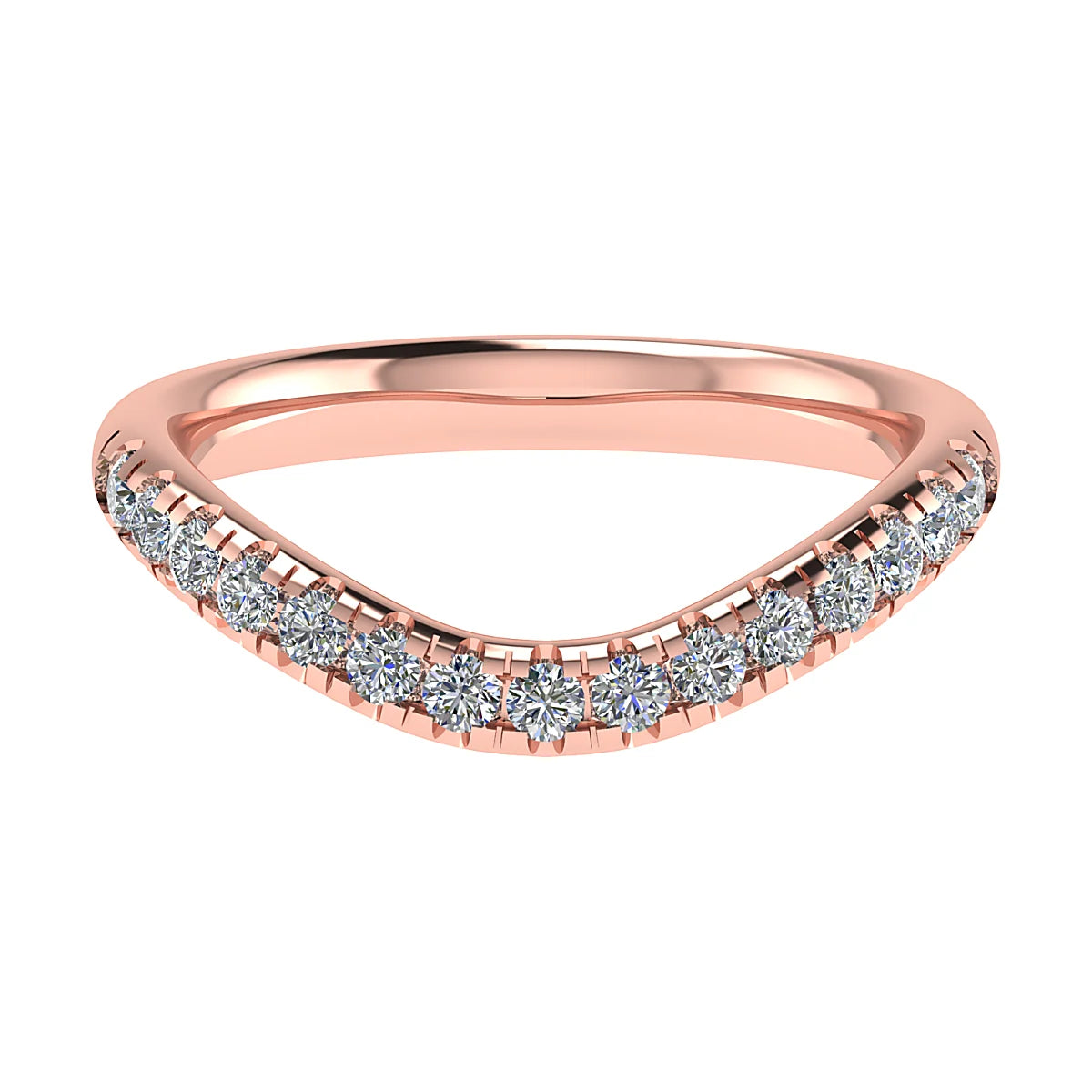 CURVED DIAMOND WEDDING ETERNITY RING