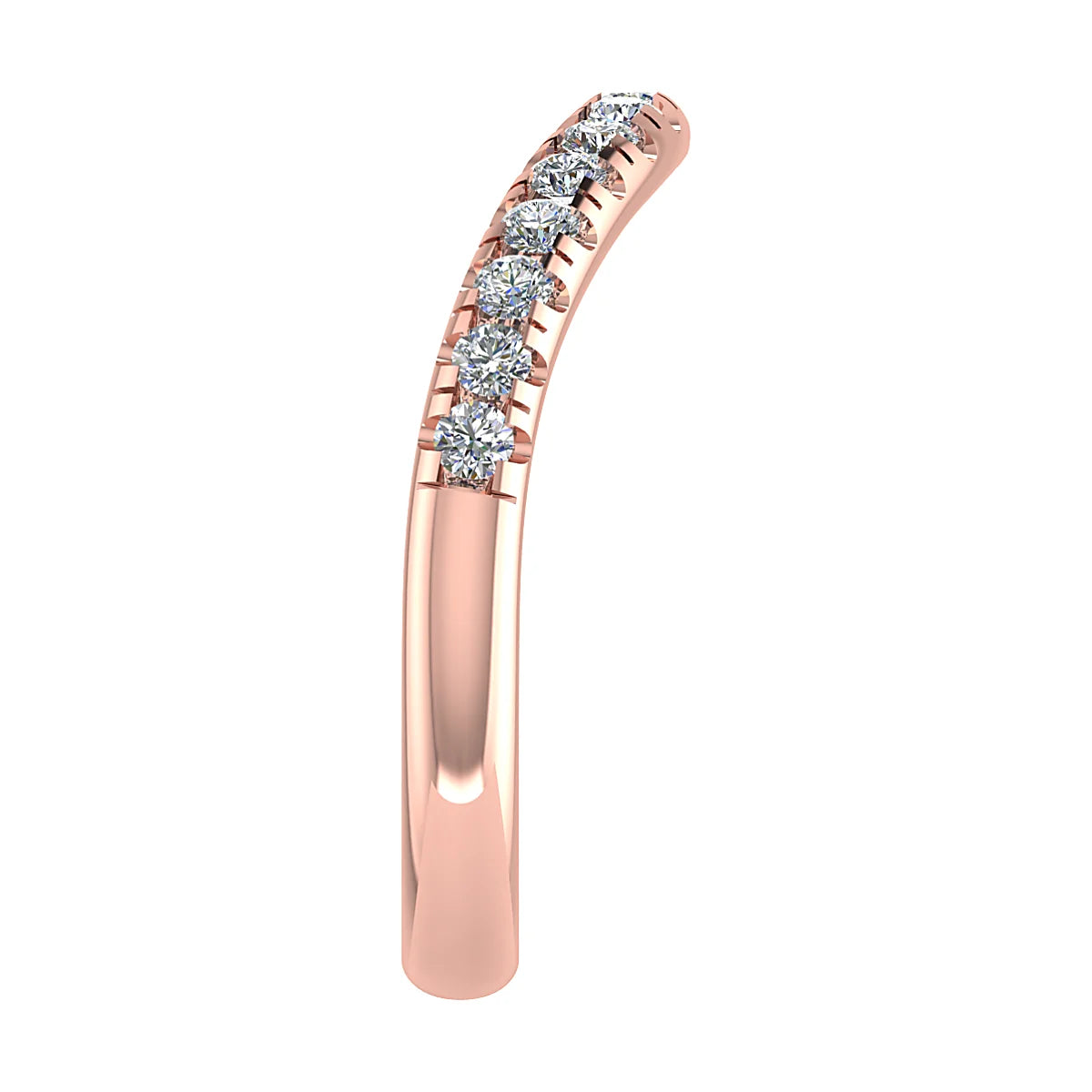 CURVED DIAMOND WEDDING ETERNITY RING