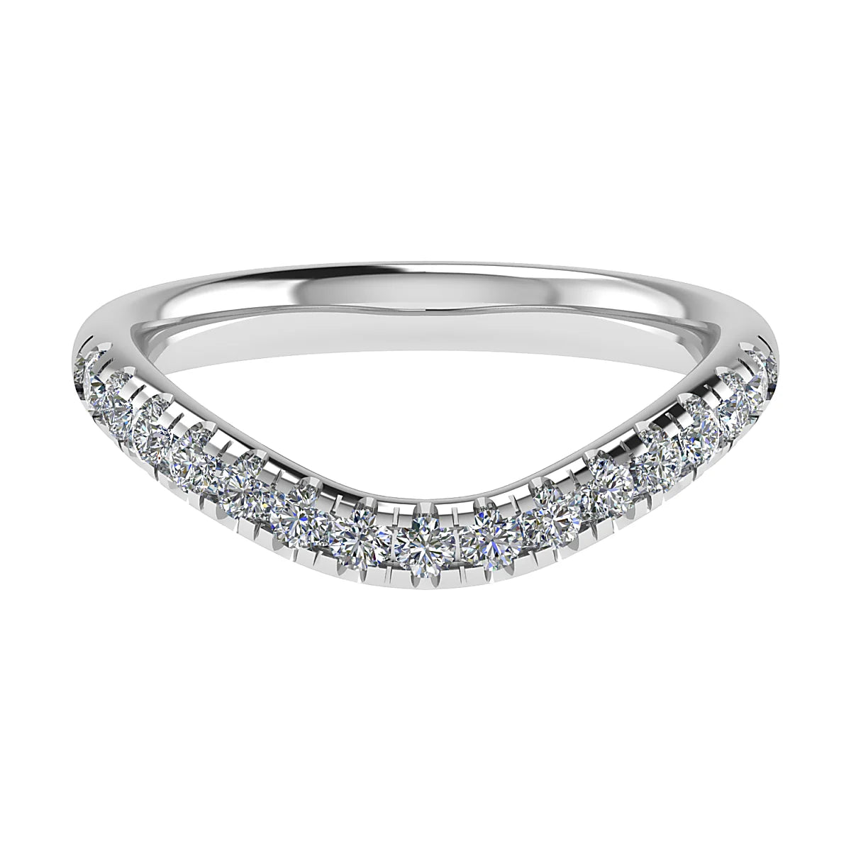 CURVED DIAMOND WEDDING ETERNITY RING