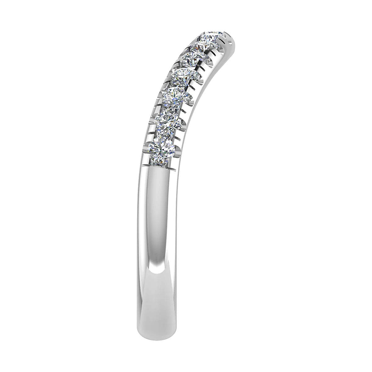 CURVED DIAMOND WEDDING ETERNITY RING