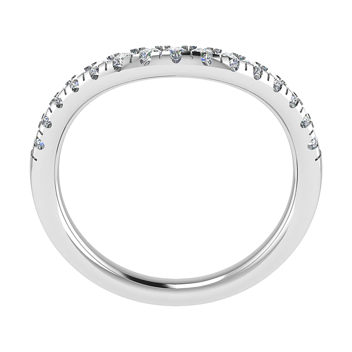 CURVED DIAMOND WEDDING ETERNITY RING