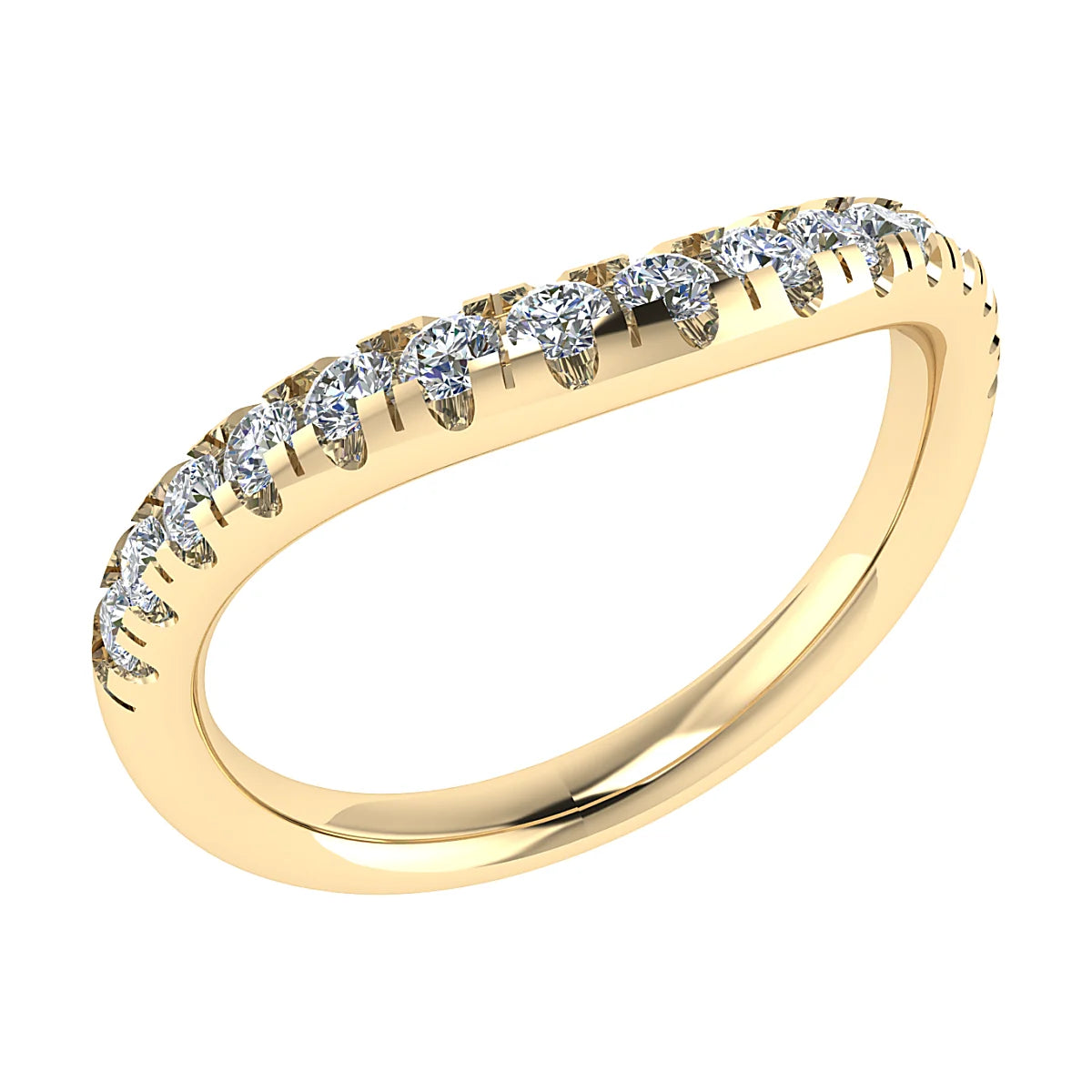 CURVED DIAMOND WEDDING ETERNITY RING