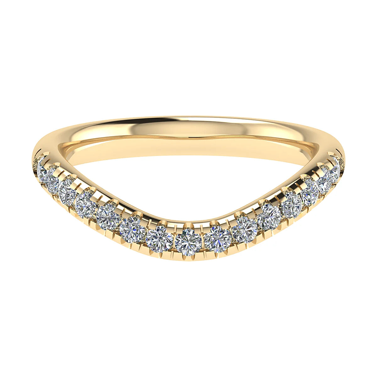 CURVED DIAMOND WEDDING ETERNITY RING