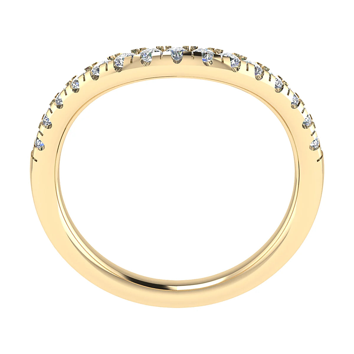 CURVED DIAMOND WEDDING ETERNITY RING