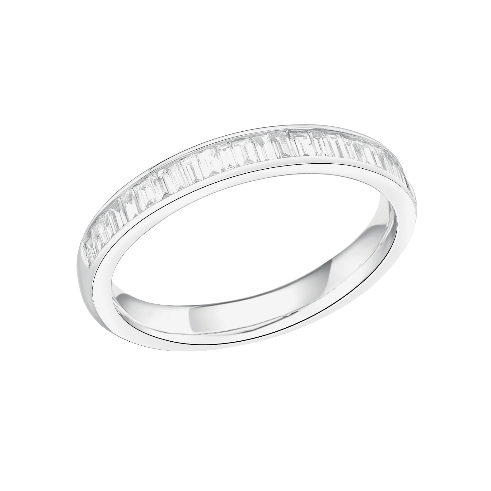 CHANNEL SET BAGUETTE DIAMOND WEDDING ETERNITY RING