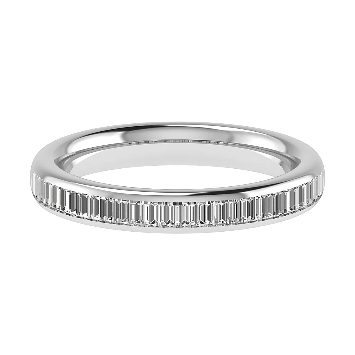 CHANNEL SET BAGUETTE DIAMOND WEDDING ETERNITY RING