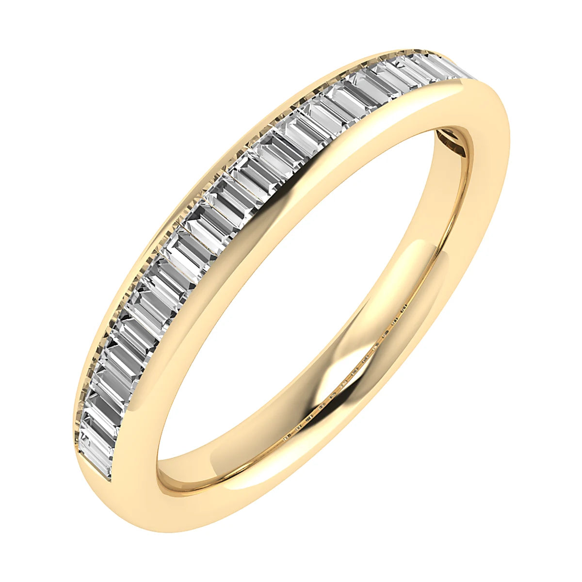 CHANNEL SET BAGUETTE DIAMOND WEDDING ETERNITY RING