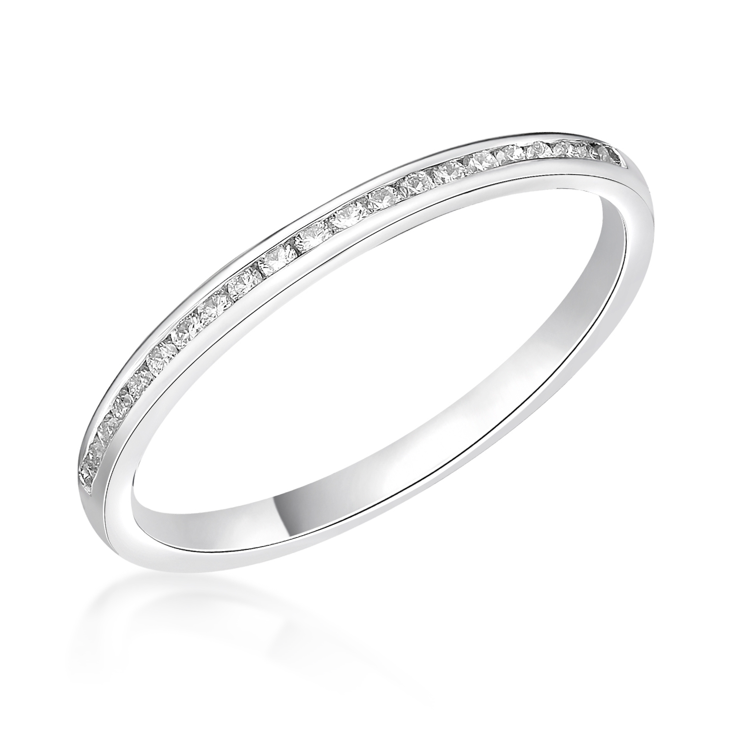 CHANNEL SET ROUND BRILLIANT DIAMOND ETERNITY WEDDING RING