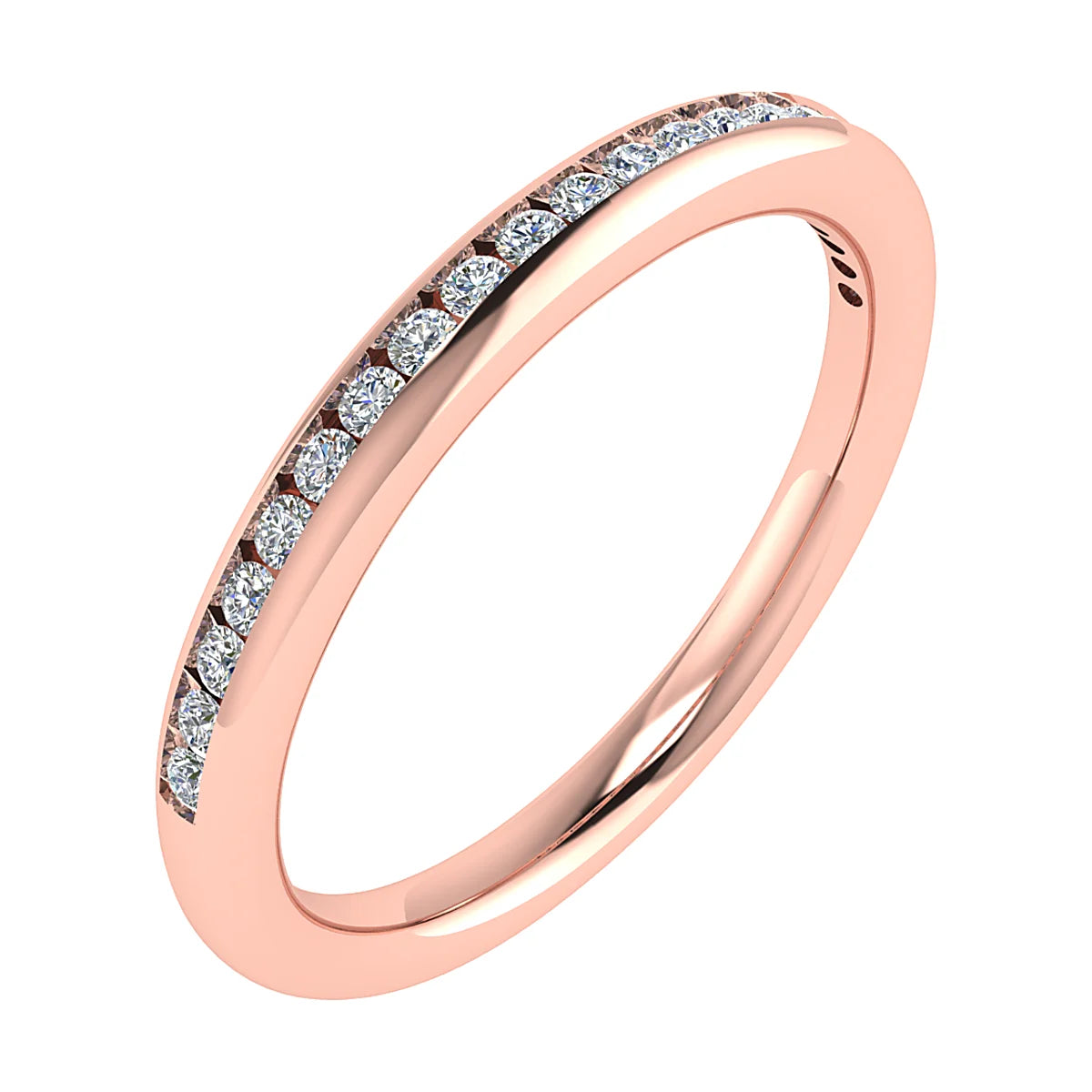 CHANNEL SET ROUND BRILLIANT DIAMOND WEDDING ETERNITY RING