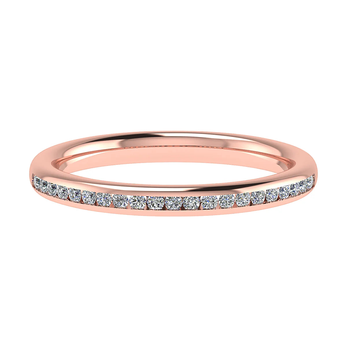 CHANNEL SET ROUND BRILLIANT DIAMOND WEDDING ETERNITY RING
