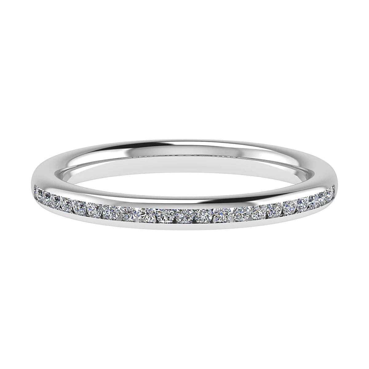 CHANNEL SET ROUND BRILLIANT DIAMOND WEDDING ETERNITY RING