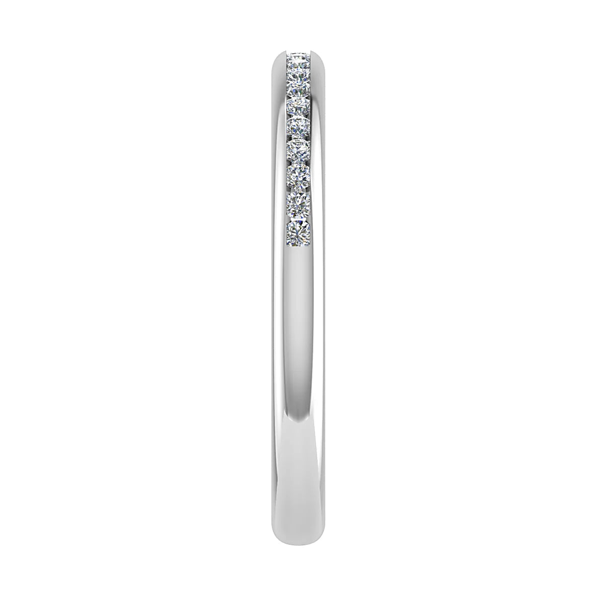 CHANNEL SET ROUND BRILLIANT DIAMOND WEDDING ETERNITY RING