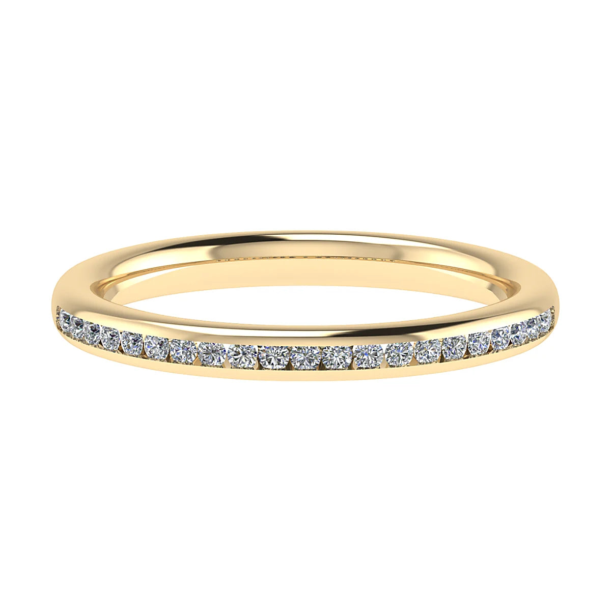 CHANNEL SET ROUND BRILLIANT DIAMOND WEDDING ETERNITY RING