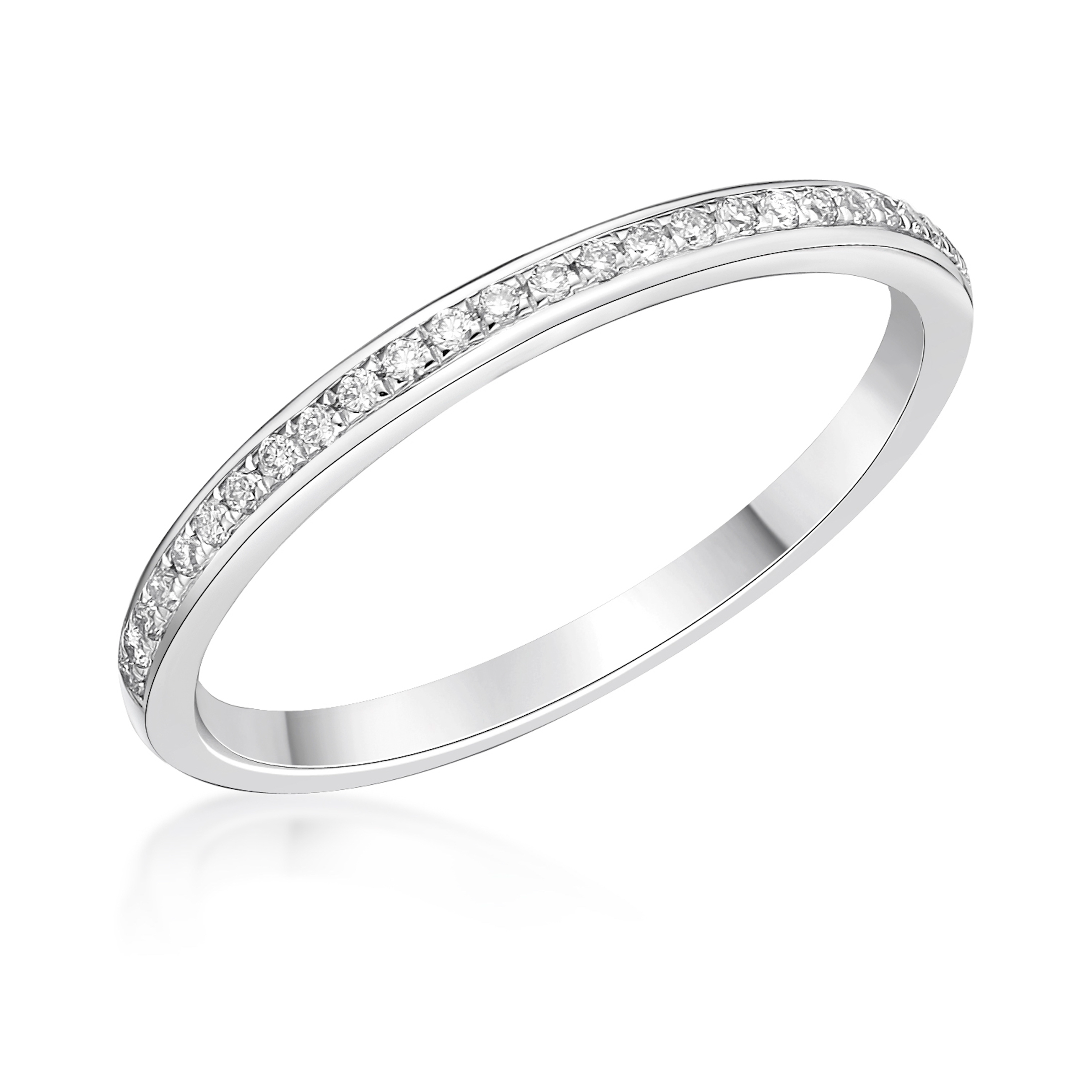 GRAIN SET ROUND BRILLIANT DIAMOND WEDDING ETERNITY RING