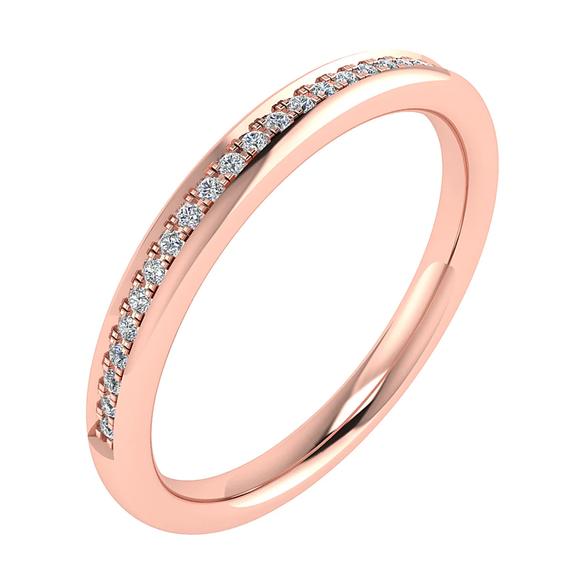 GRAIN SET ROUND BRILLIANT DIAMOND WEDDING ETERNITY RING