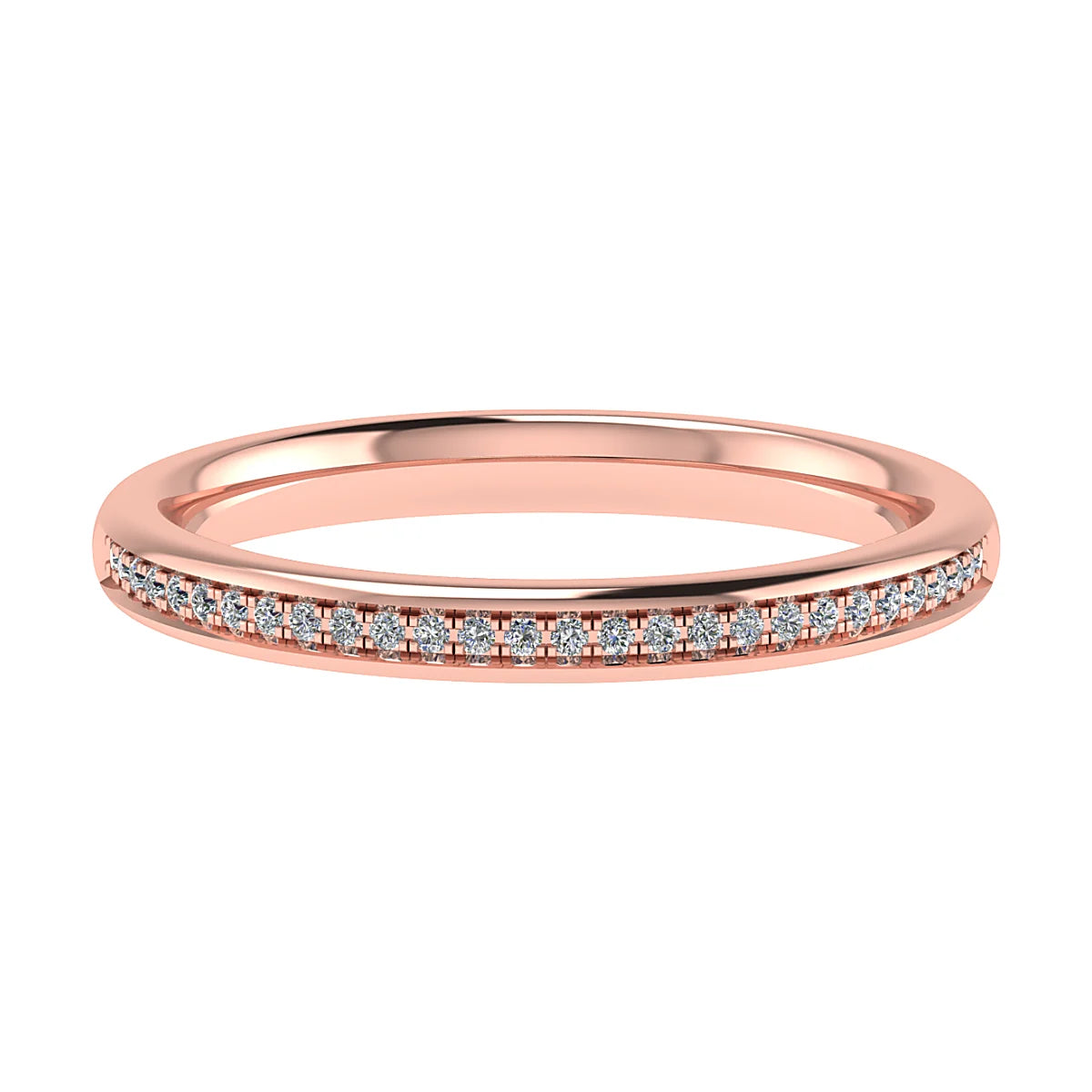 GRAIN SET ROUND BRILLIANT DIAMOND WEDDING ETERNITY RING