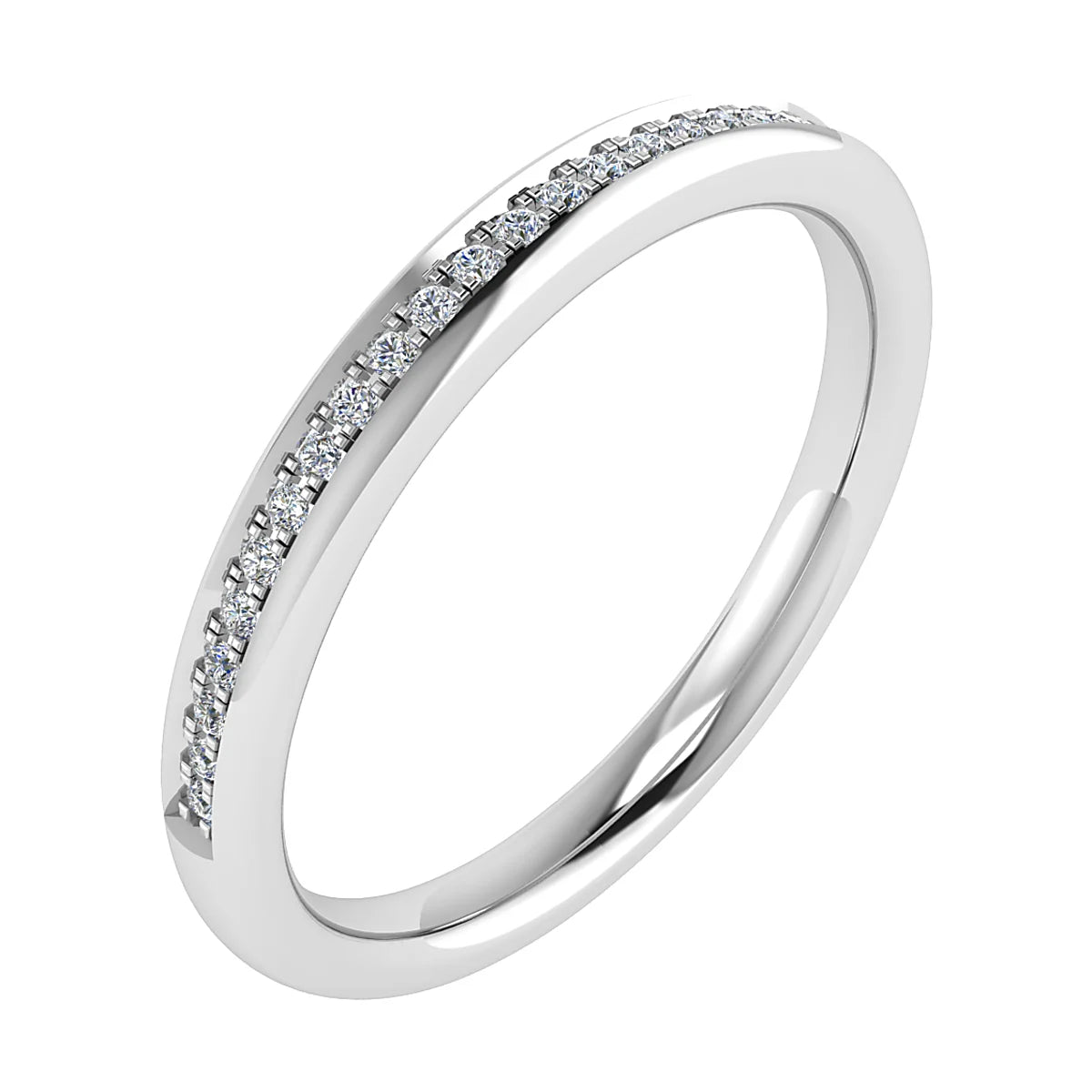 GRAIN SET ROUND BRILLIANT DIAMOND WEDDING ETERNITY RING