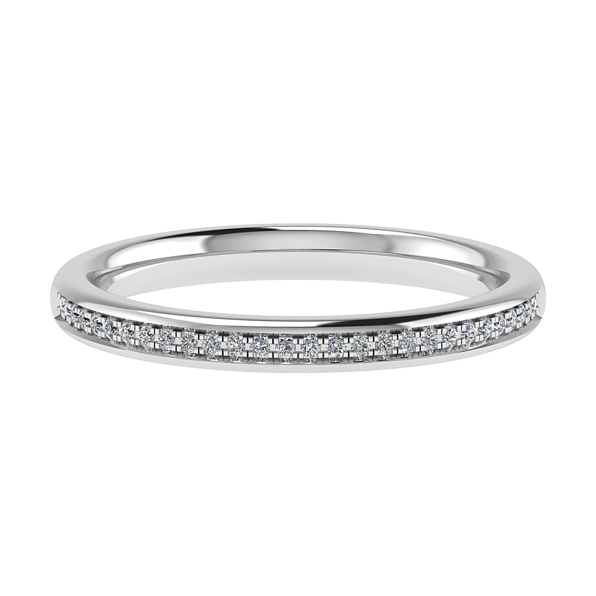 GRAIN SET ROUND BRILLIANT DIAMOND WEDDING ETERNITY RING