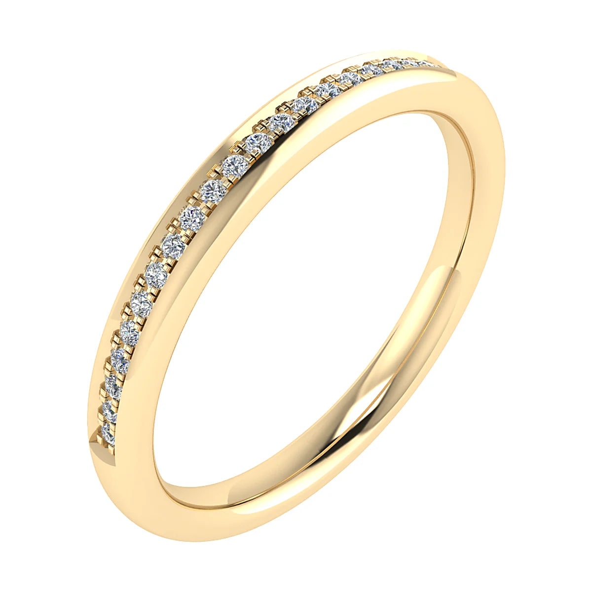 GRAIN SET ROUND BRILLIANT DIAMOND WEDDING ETERNITY RING