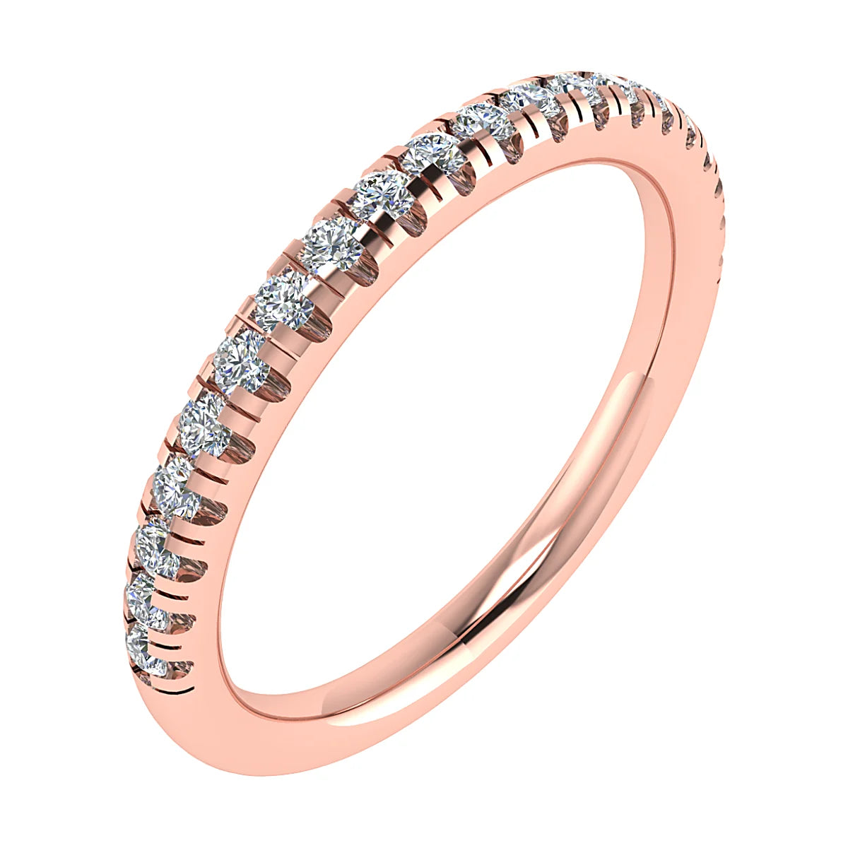 MICRO SET ROUND BRILLIANT DIAMOND WEDDING ETERNITY RING