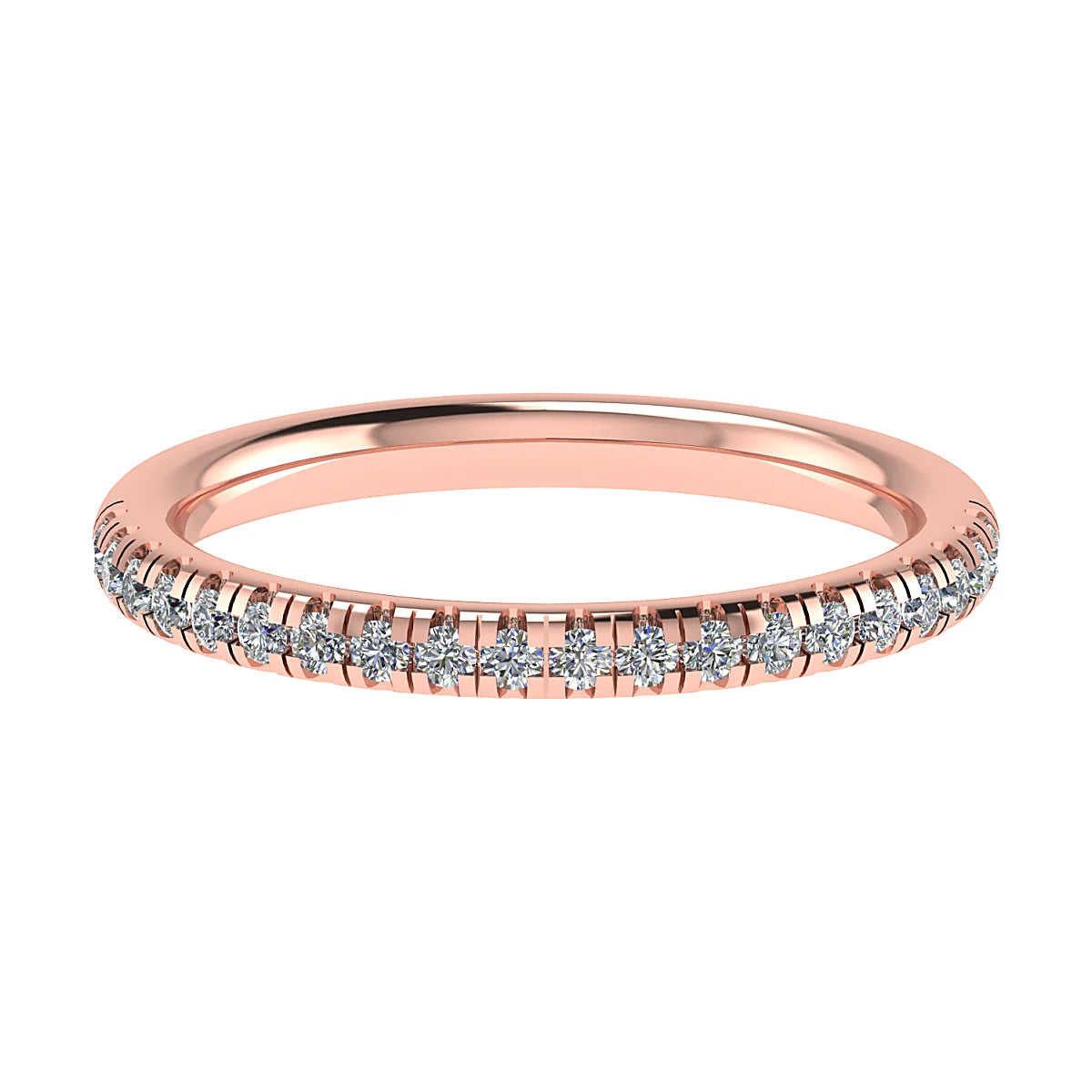 MICRO SET ROUND BRILLIANT DIAMOND WEDDING ETERNITY RING