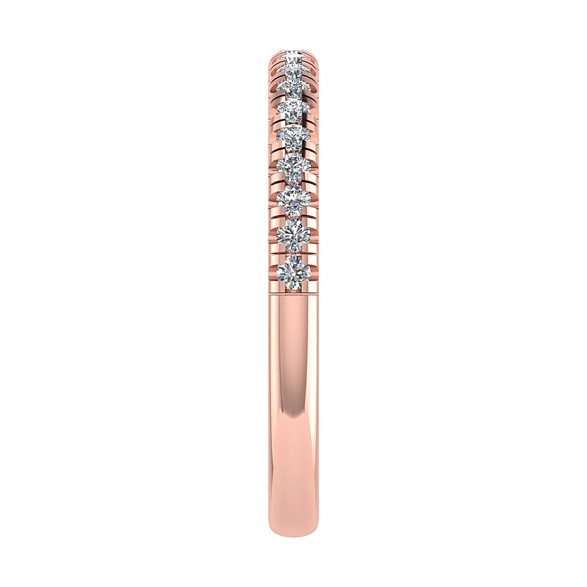 MICRO SET ROUND BRILLIANT DIAMOND WEDDING ETERNITY RING
