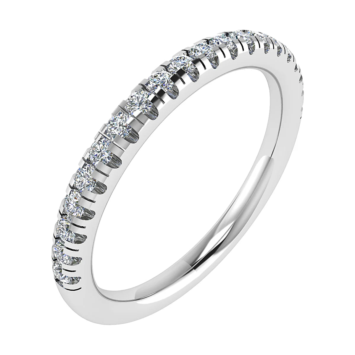 MICRO SET ROUND BRILLIANT DIAMOND WEDDING ETERNITY RING