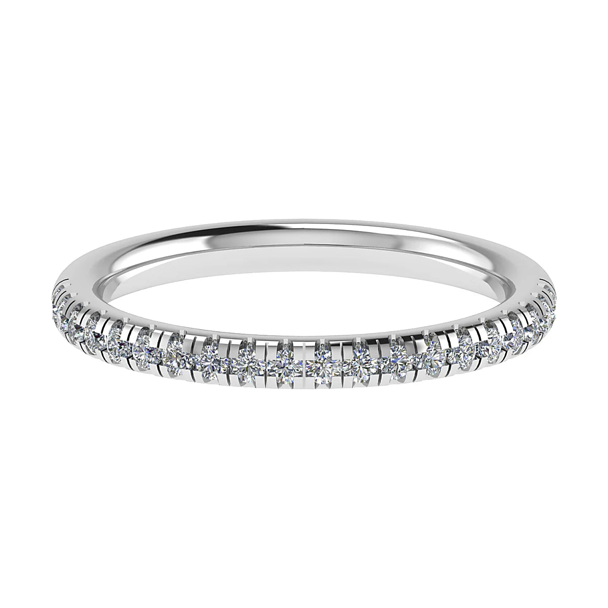 MICRO SET ROUND BRILLIANT DIAMOND WEDDING ETERNITY RING