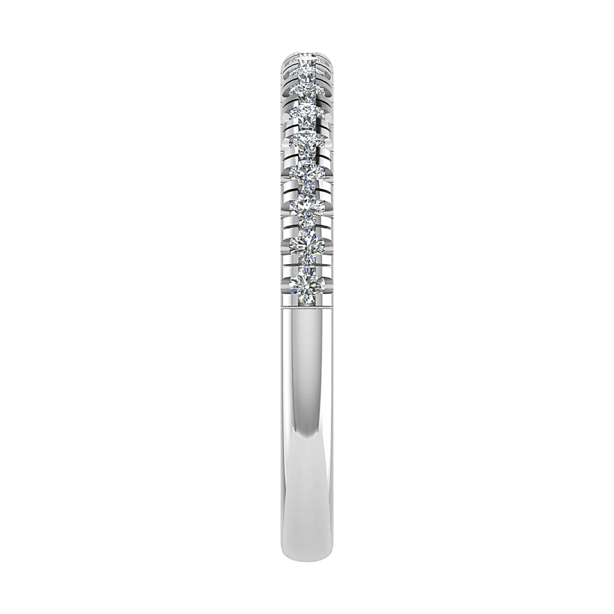 MICRO SET ROUND BRILLIANT DIAMOND WEDDING ETERNITY RING