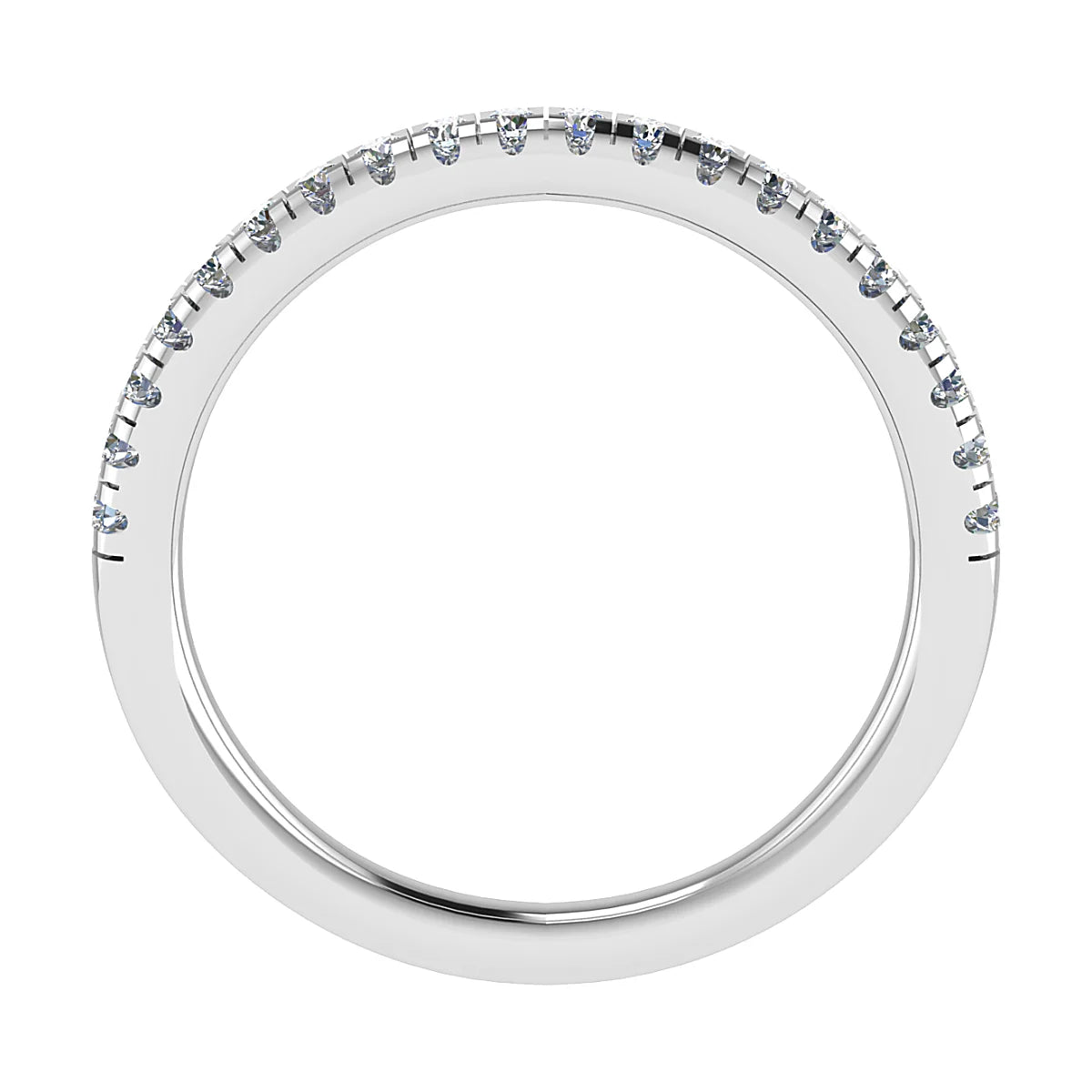 MICRO SET ROUND BRILLIANT DIAMOND WEDDING ETERNITY RING