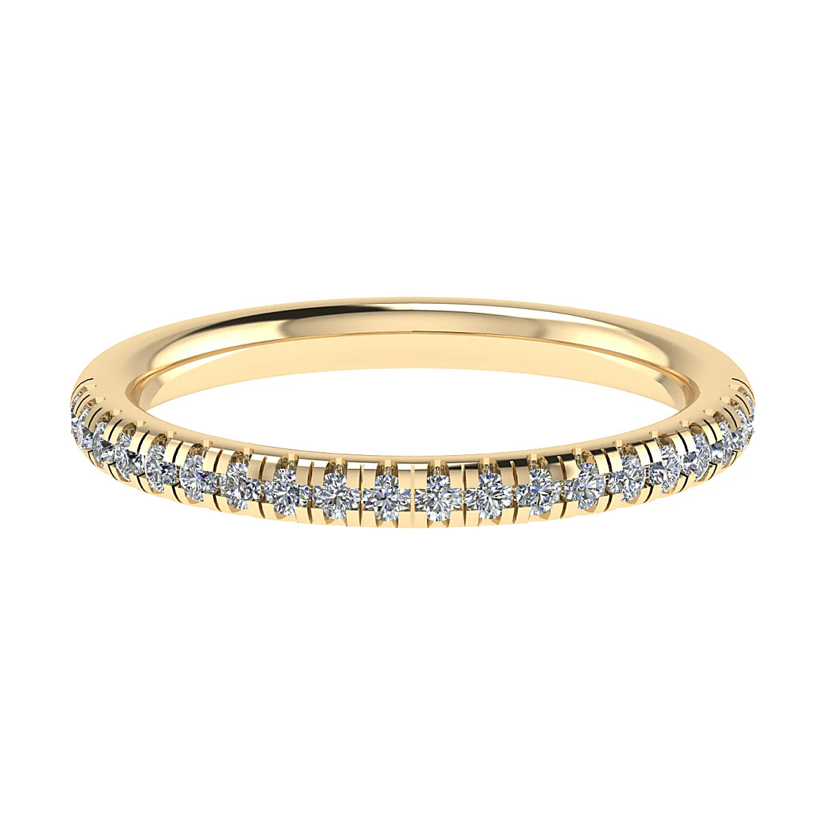 MICRO SET ROUND BRILLIANT DIAMOND WEDDING ETERNITY RING