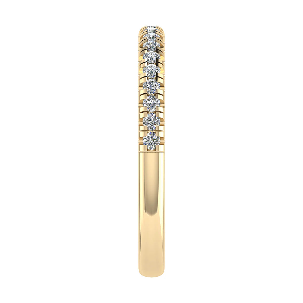 MICRO SET ROUND BRILLIANT DIAMOND WEDDING ETERNITY RING