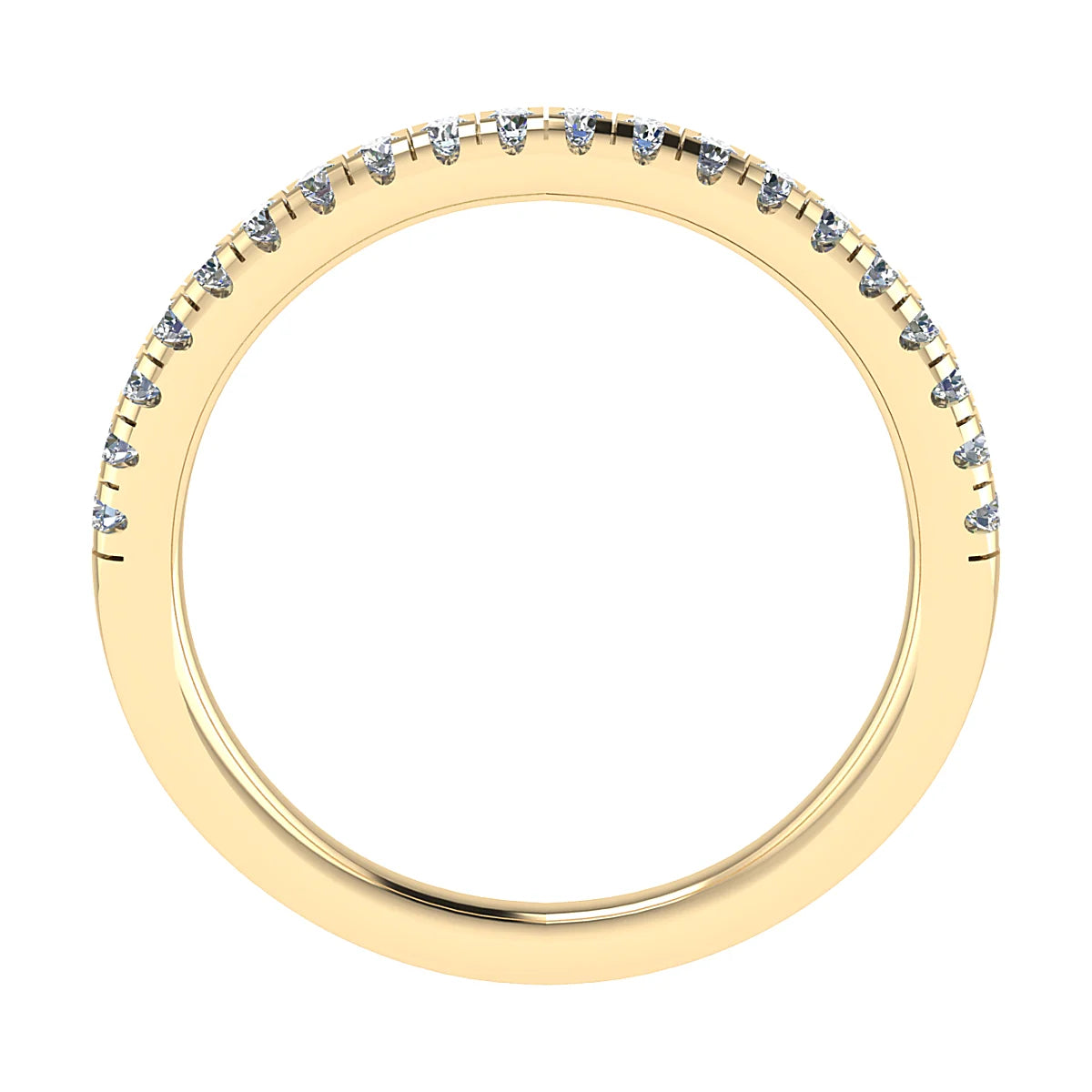 MICRO SET ROUND BRILLIANT DIAMOND WEDDING ETERNITY RING