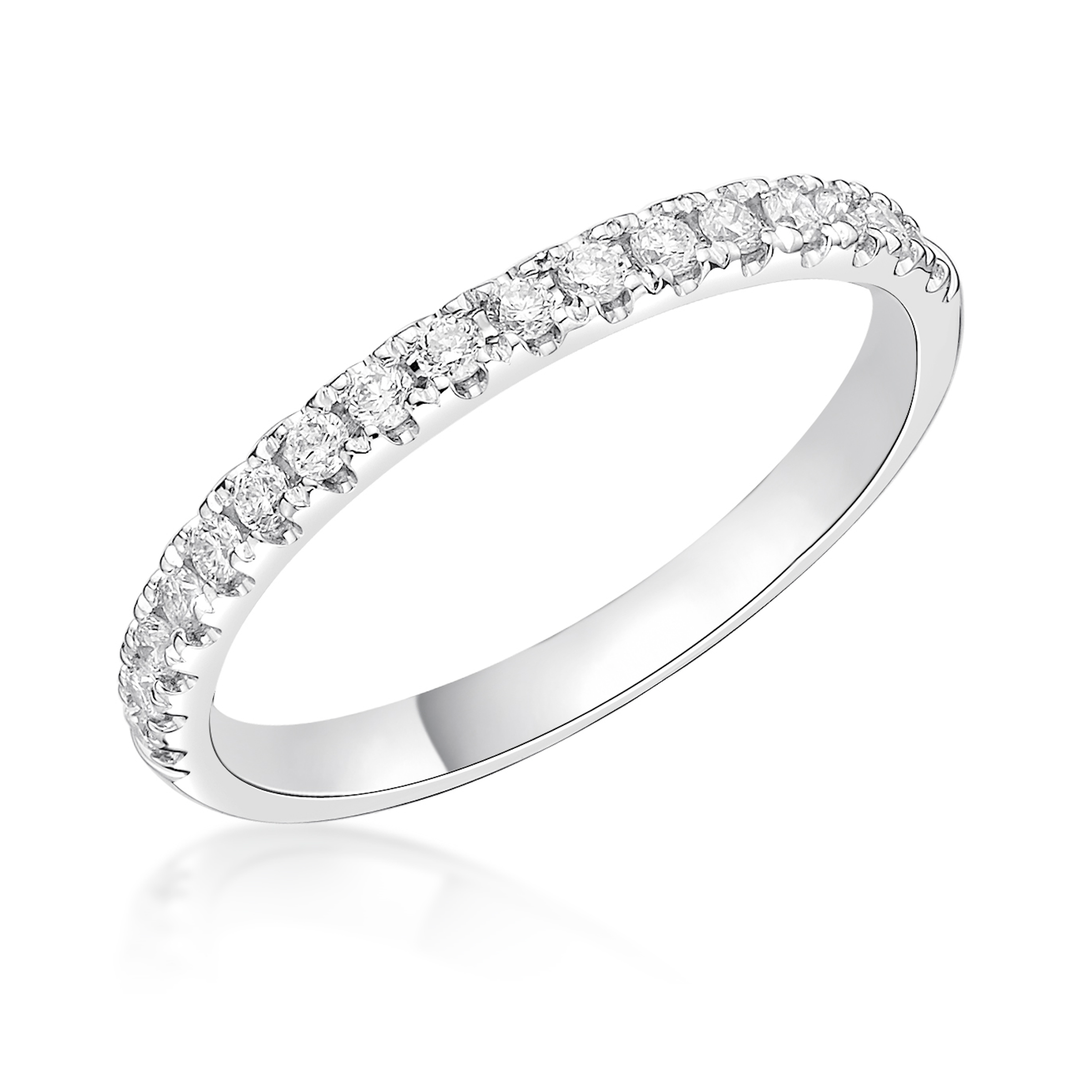 MICRO SET ROUND BRILLIANT DIAMOND WEDDING ETERNITY RING