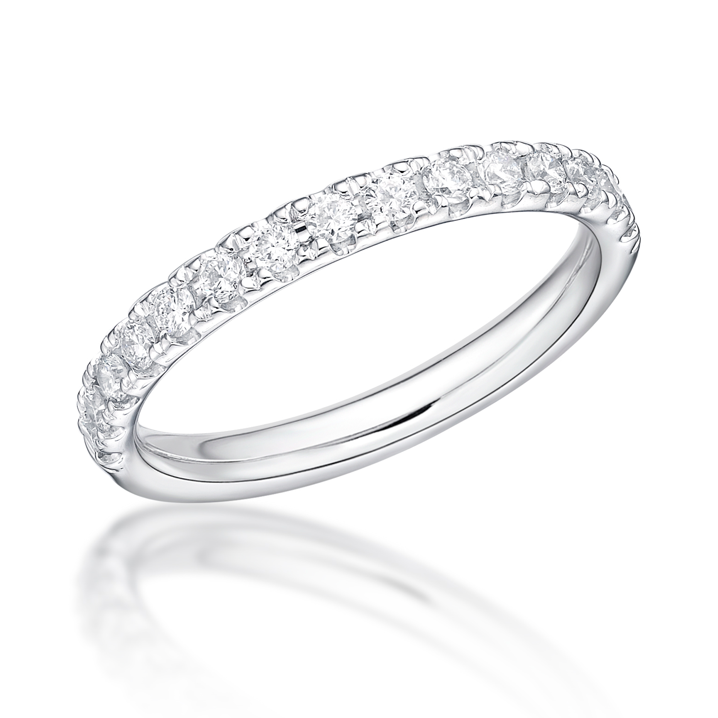 MICRO SET ROUND BRILLIANT DIAMOND WEDDING ETERNITY RING