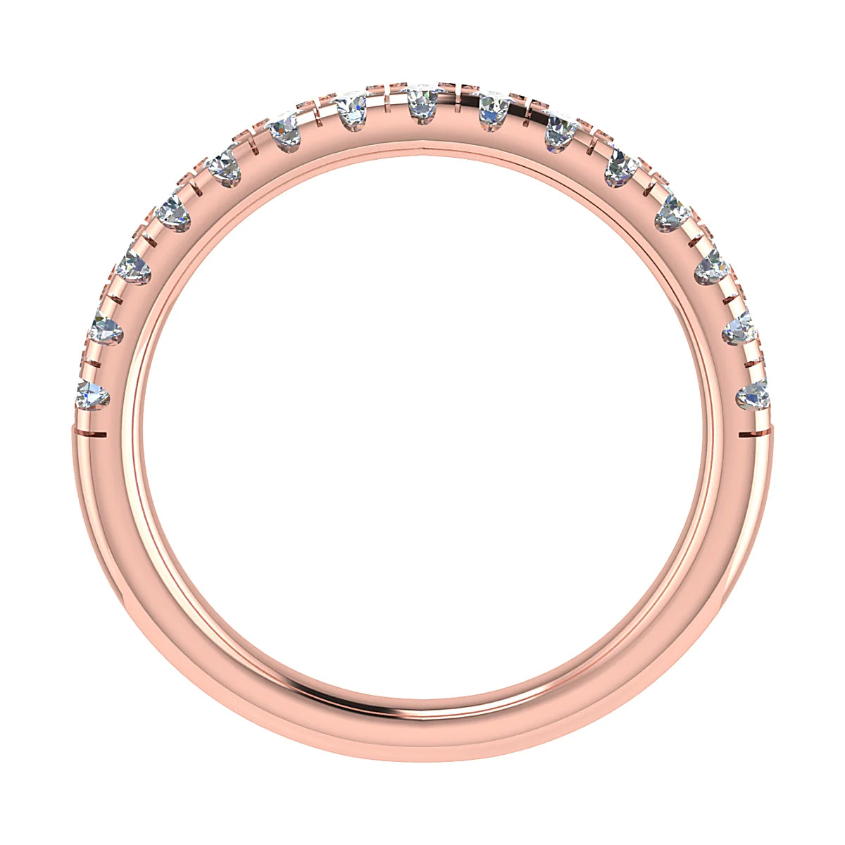 MICRO SET ROUND BRILLIANT DIAMOND WEDDING ETERNITY RING
