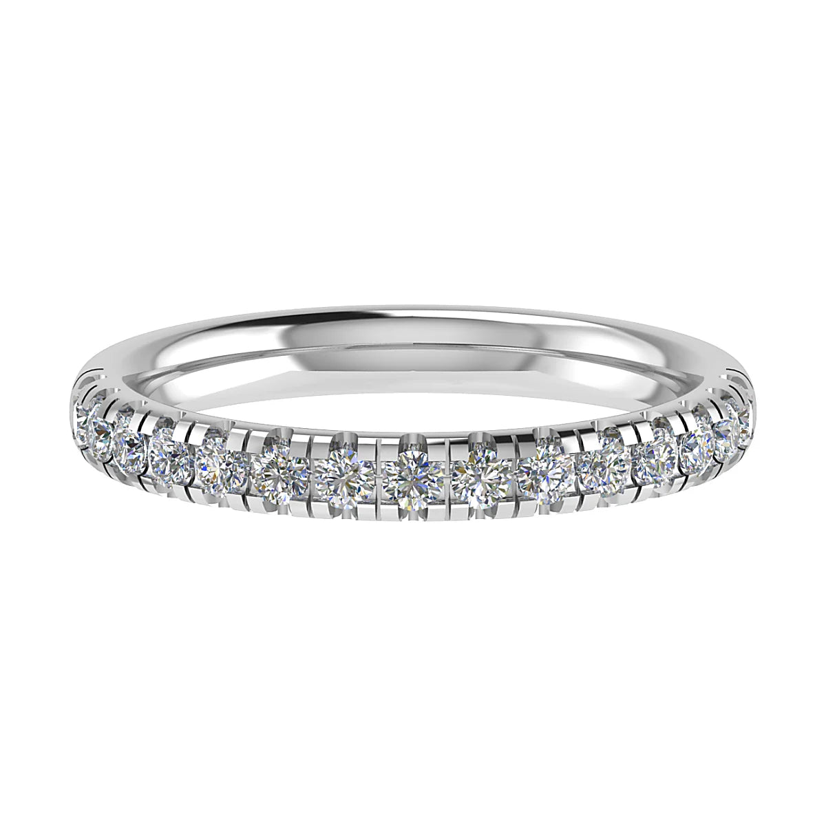 MICRO SET ROUND BRILLIANT DIAMOND WEDDING ETERNITY RING