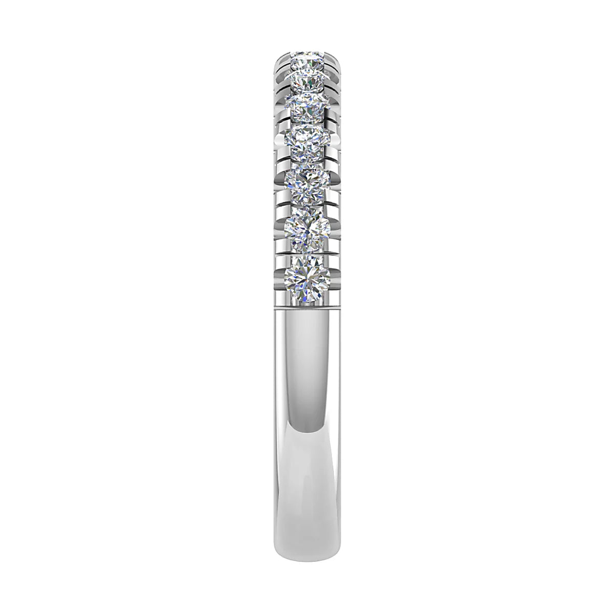 MICRO SET ROUND BRILLIANT DIAMOND WEDDING ETERNITY RING