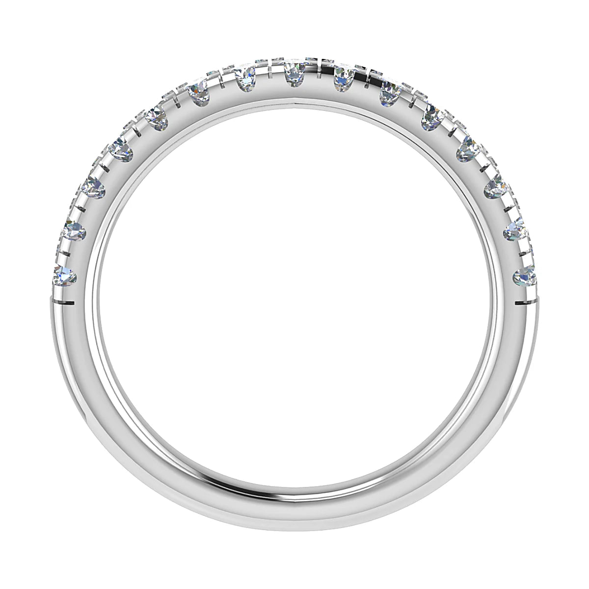 MICRO SET ROUND BRILLIANT DIAMOND WEDDING ETERNITY RING