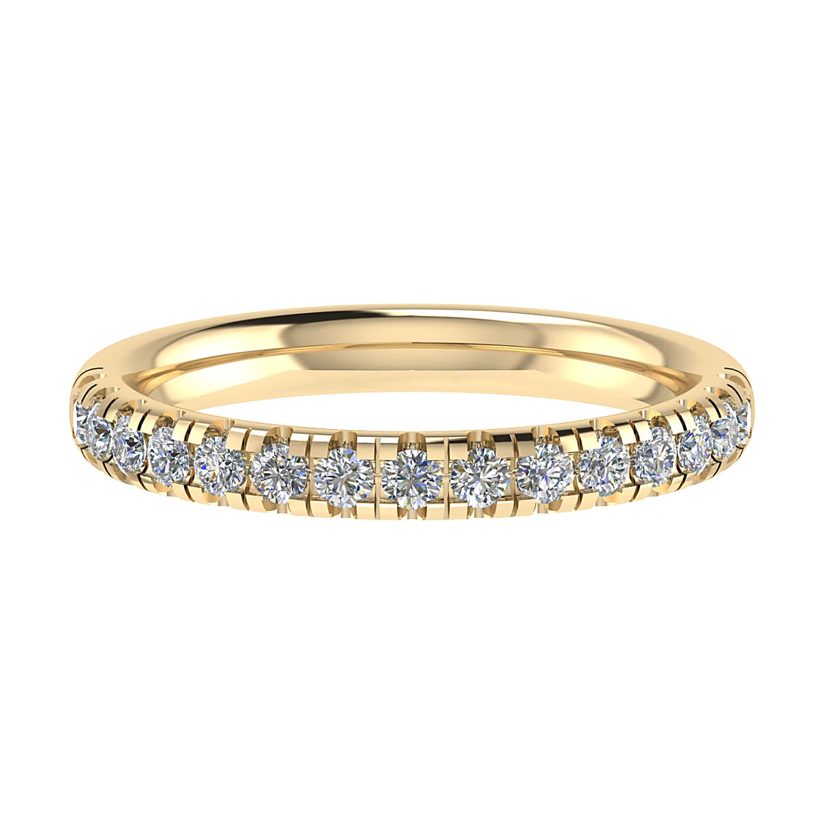 MICRO SET ROUND BRILLIANT DIAMOND WEDDING ETERNITY RING