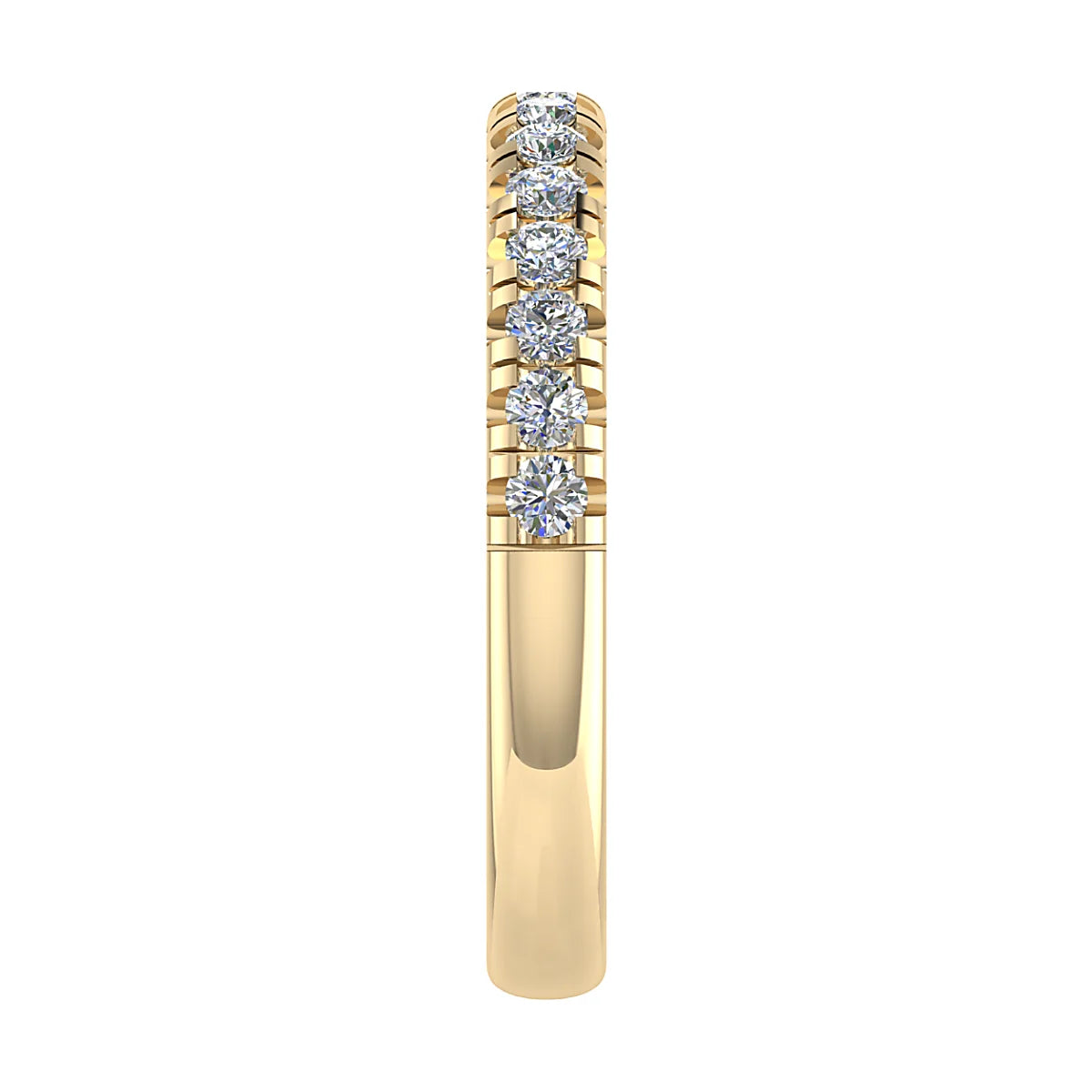 MICRO SET ROUND BRILLIANT DIAMOND WEDDING ETERNITY RING