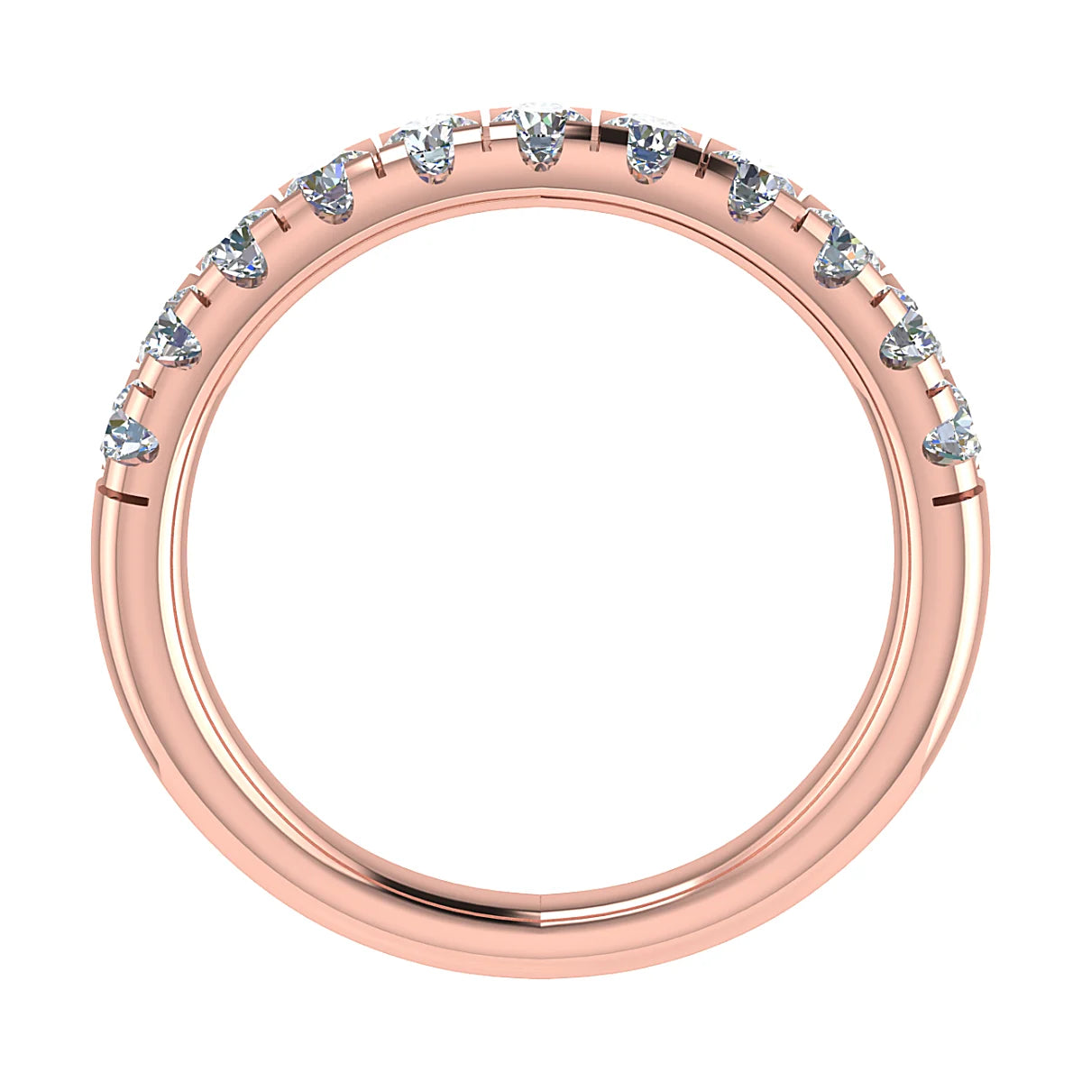 MICRO SET ROUND BRILLIANT DIAMOND WEDDING ETERNITY RING