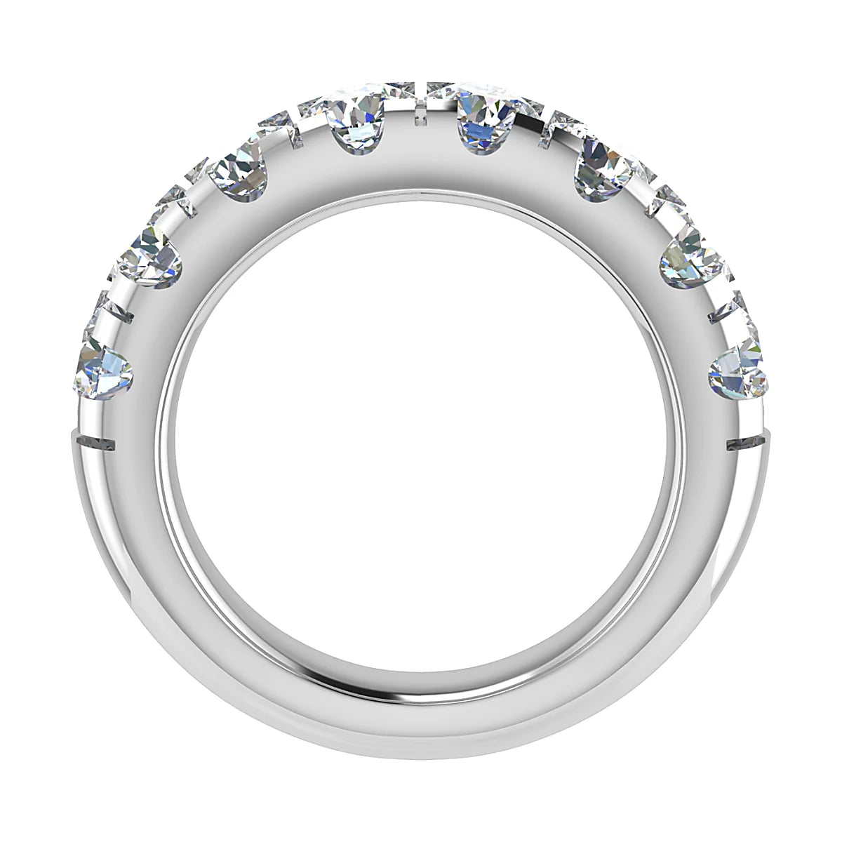 HALF DIAMOND CLAW ETERNITY/WEDDING RING