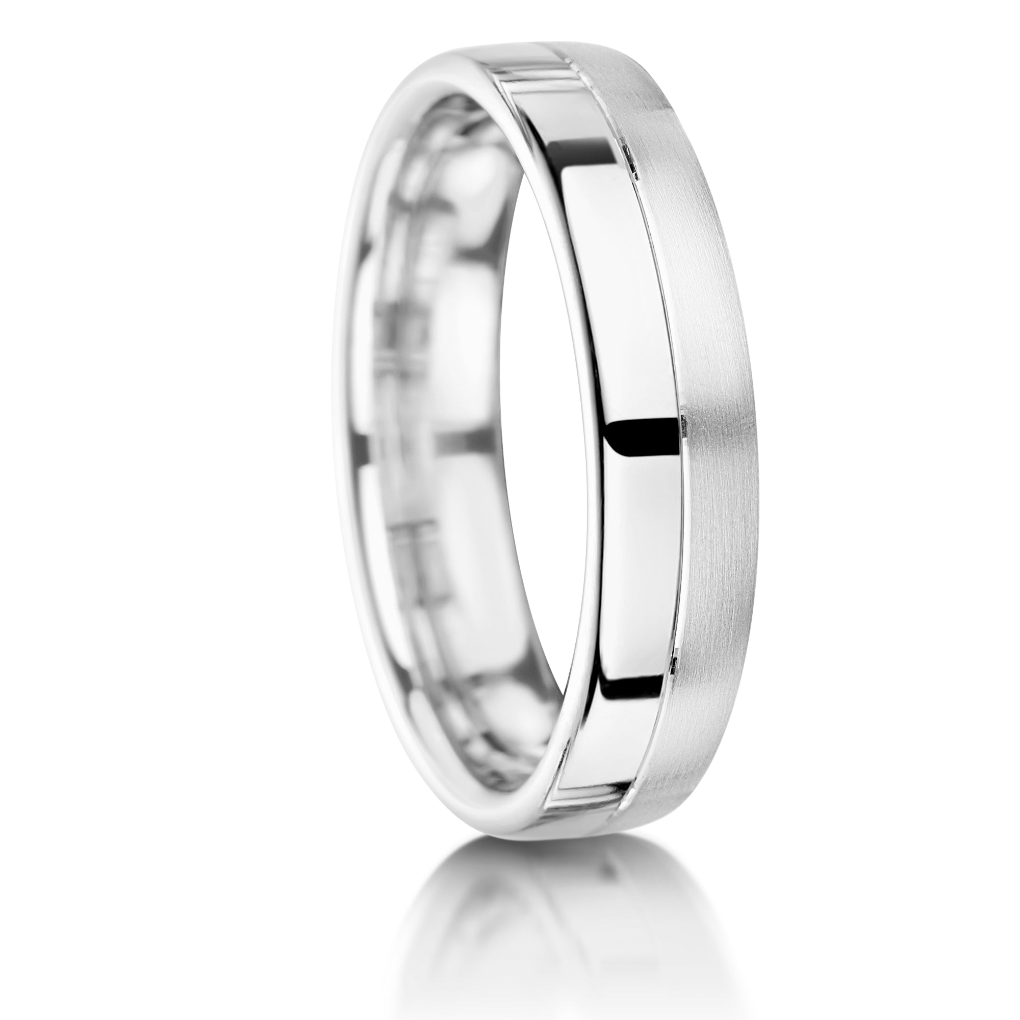 PLAIN TRADITIONAL SLIGHT COURT CUT 19 MEN'S WEDDING RING