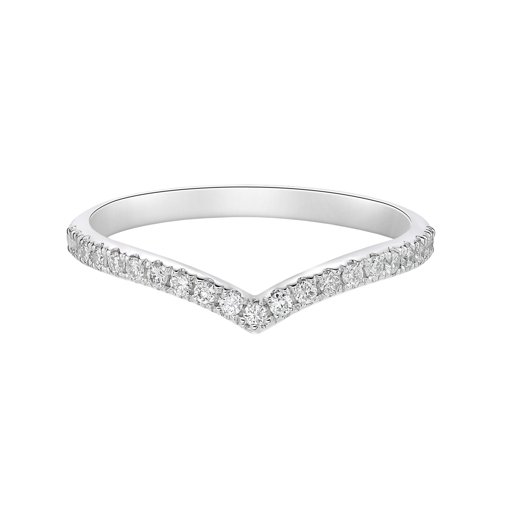 WISHBONE MICRO SET DIAMOND WEDDING ETERNITY RING