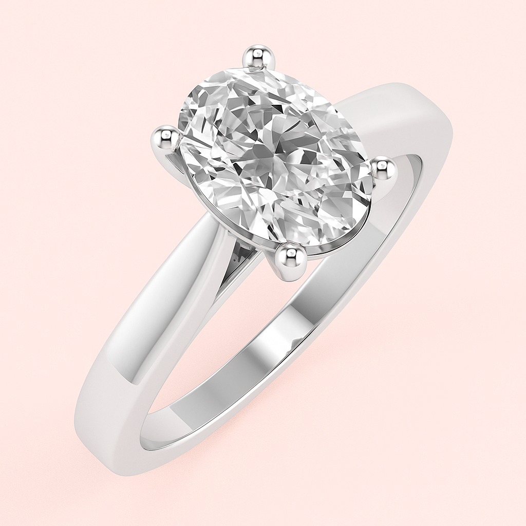 Oval Cut Lab-Grown Diamond Engagement Ring