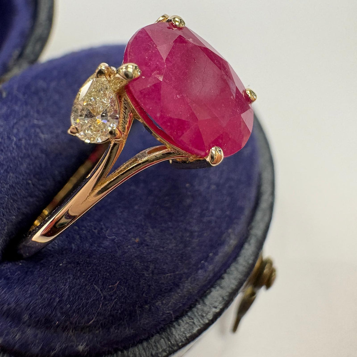 natural ruby ring, ruby and diamond ring UK, oval ruby ring, certified ruby ring, 2 carat ruby ring, ruby engagement ring, ruby anniversary ring, July birthstone ring